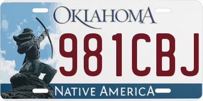 OK license plate 981CBJ