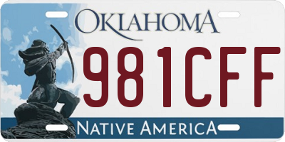 OK license plate 981CFF