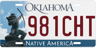 OK license plate 981CHT
