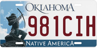 OK license plate 981CIH
