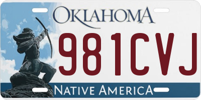 OK license plate 981CVJ