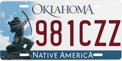 OK license plate 981CZZ