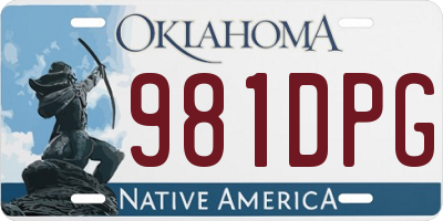 OK license plate 981DPG