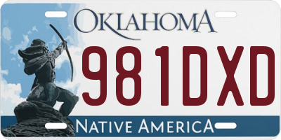 OK license plate 981DXD