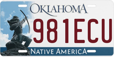 OK license plate 981ECU