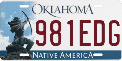 OK license plate 981EDG