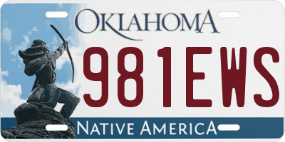 OK license plate 981EWS