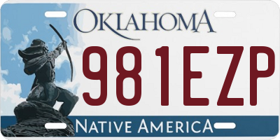 OK license plate 981EZP