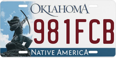 OK license plate 981FCB