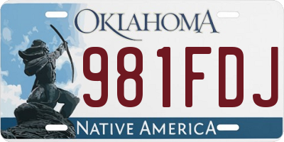 OK license plate 981FDJ
