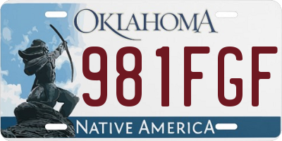OK license plate 981FGF