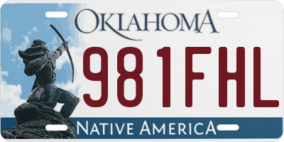 OK license plate 981FHL