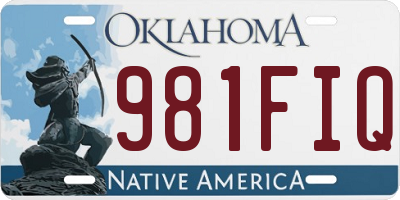 OK license plate 981FIQ