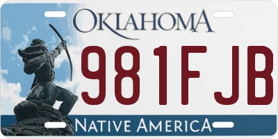 OK license plate 981FJB