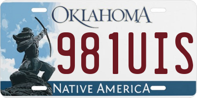 OK license plate 981UIS