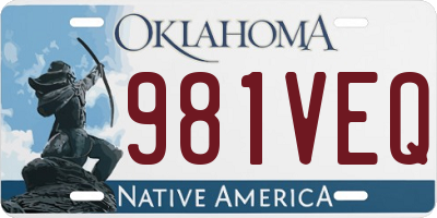 OK license plate 981VEQ