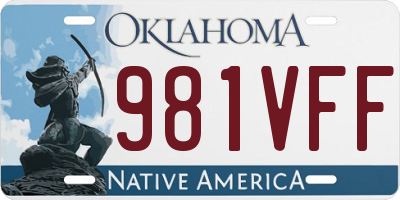 OK license plate 981VFF
