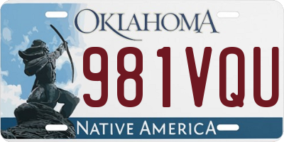 OK license plate 981VQU