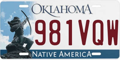 OK license plate 981VQW