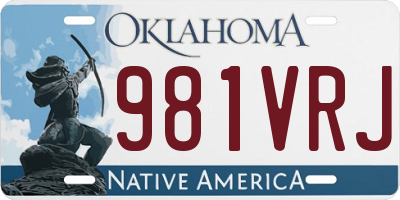 OK license plate 981VRJ