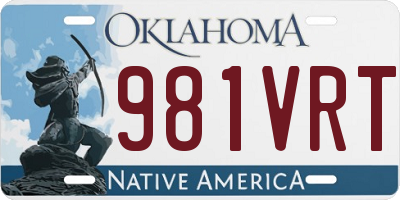 OK license plate 981VRT