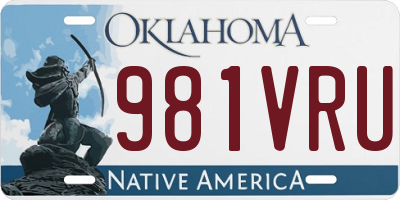 OK license plate 981VRU