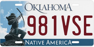 OK license plate 981VSE