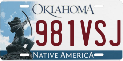 OK license plate 981VSJ