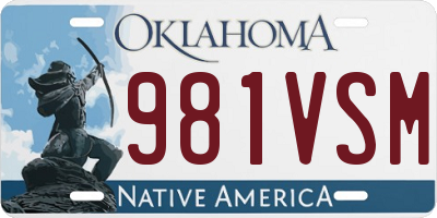 OK license plate 981VSM