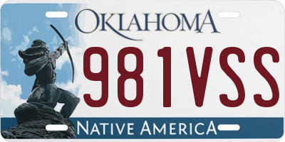 OK license plate 981VSS