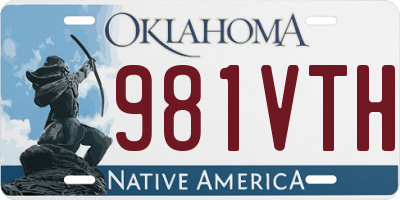 OK license plate 981VTH