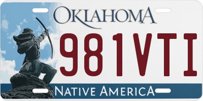 OK license plate 981VTI