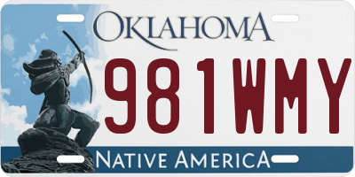OK license plate 981WMY