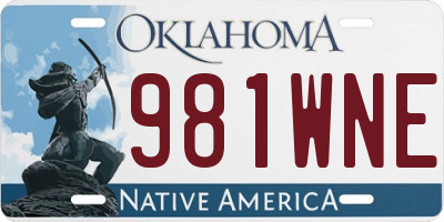 OK license plate 981WNE