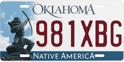 OK license plate 981XBG