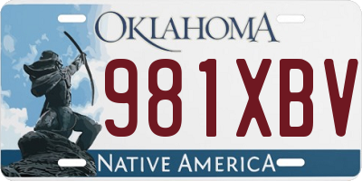 OK license plate 981XBV