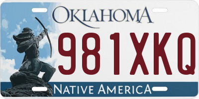 OK license plate 981XKQ