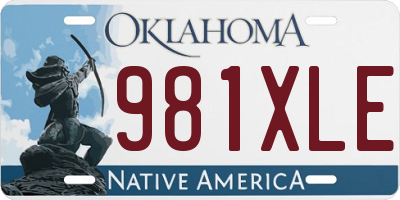 OK license plate 981XLE