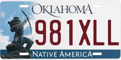 OK license plate 981XLL