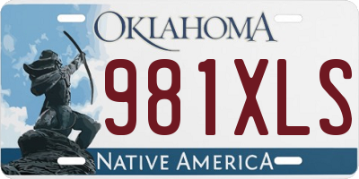 OK license plate 981XLS