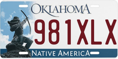 OK license plate 981XLX