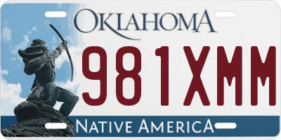 OK license plate 981XMM