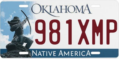 OK license plate 981XMP