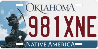 OK license plate 981XNE