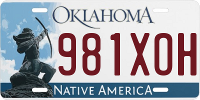 OK license plate 981XOH