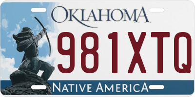 OK license plate 981XTQ