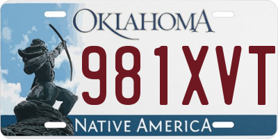 OK license plate 981XVT