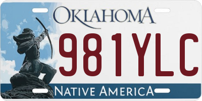 OK license plate 981YLC