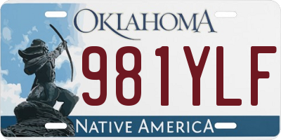 OK license plate 981YLF