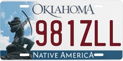 OK license plate 981ZLL